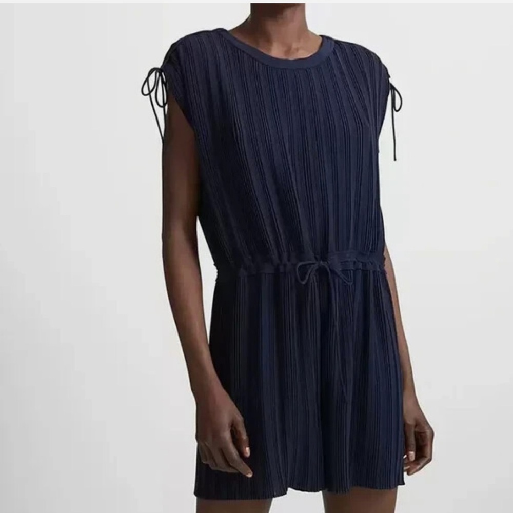 Club Monoco Navy Blue Viga Romper 0 Small Pleated